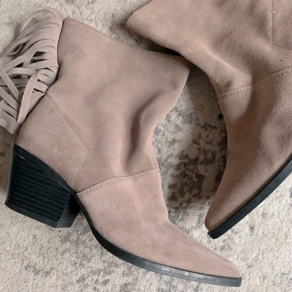 Zara Western style boot, ankle boot with fringe